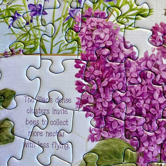 Peças de quebra-cabeça com acabamento em papel linho